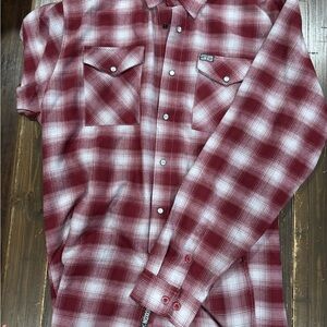 DIXXON Burgundy Plaid Button Down Shirt
